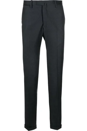 BRIGLIA Mid-rise virgin wool tapered trousers