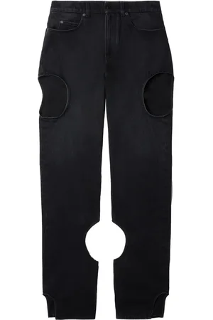 OFF-WHITE Meteor cut-out straight-leg jeans
