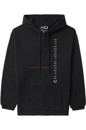 Fred Perry X Raf Simons logo-embroidered hoodie