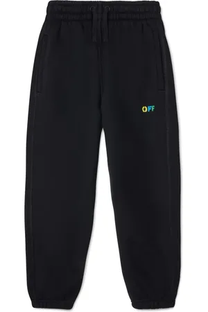 OFF-WHITE Diagonal stripe-print cotton track pants