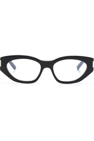 Saint Laurent Polished-effect cat-eye glasses