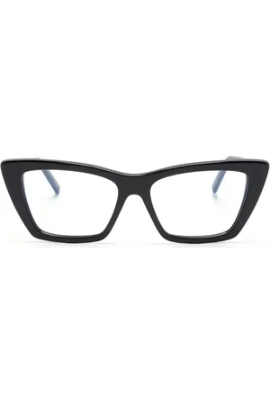Saint Laurent Logo-engraved cat-eye frame glasses