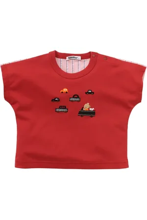 Familiar Embroidered cotton T-shirt