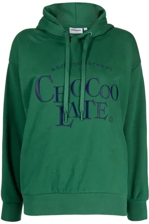 Chocoolate Logo-embroidered cotton hoodie