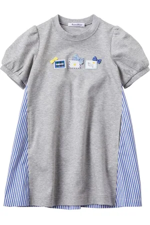 Familiar Patch-detail cotton dress
