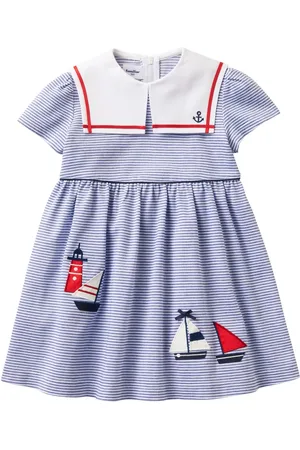 Familiar Round-neck striped dress
