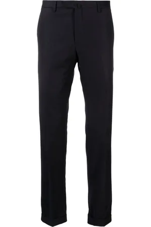 BRIGLIA Mid-rise virgin wool tapered trousers