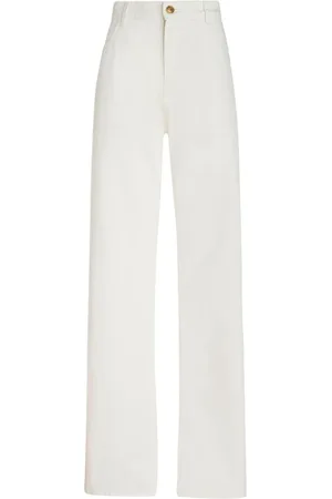 Etro Pegaso-embroidered wide-leg jeans