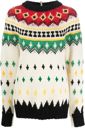 Moncler Fair isle-knit crew-neck jumper