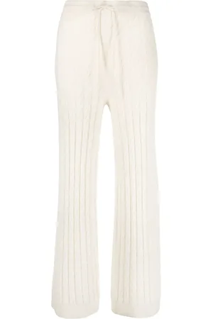 Totême Cable-knit straight-leg trousers