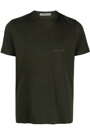 corneliani Logo-embroidered cotton T-shirt