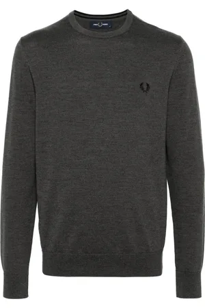 Fred Perry Logo-embroidered mélange jumper