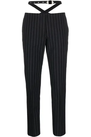 The Attico Cut-out pinstriped tailored trousers