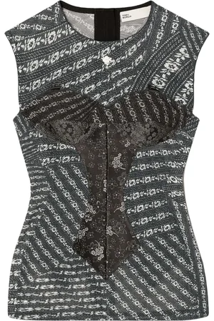 Tory Burch Graphic-print mesh top