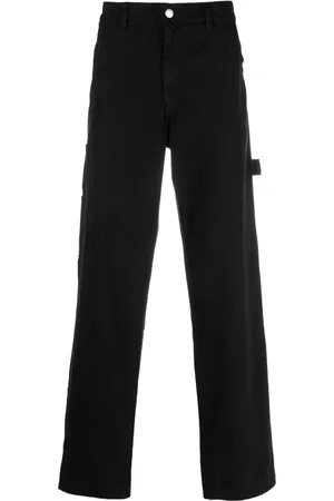 AWAKE NY Logo-embroidered straight-leg jeans