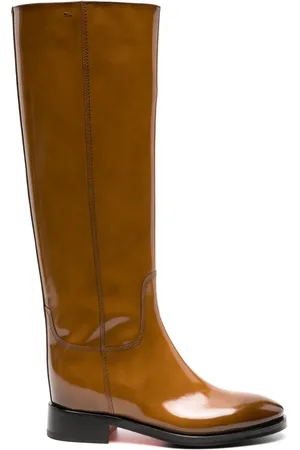 santoni Patent leather knee-high boots