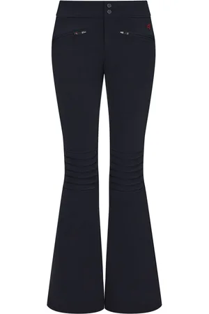 Black Whistler star-intarsia merino wide-leg track pants, Perfect Moment