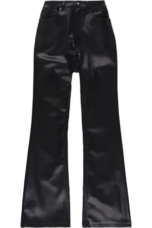 KSUBI Faux-leather flared trousers
