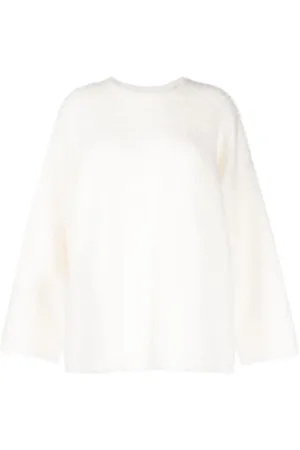 B+AB Crew-neck brushed-effect jumper