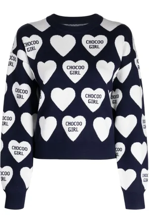 Chocoolate Crew-neck jacquard jumper