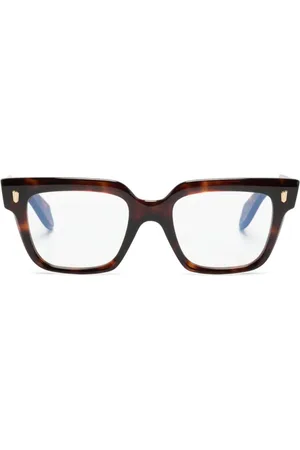 CUTLER & GROSS Square-frame tortoiseshell glasses
