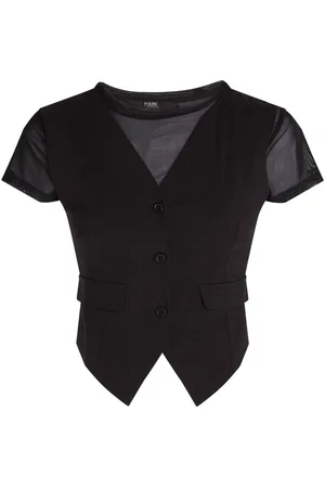 Karl Lagerfeld Two-in-one waistcoat T-shirt