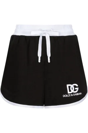 Dolce & Gabbana Logo-embroidered drawstring-waistband shorts