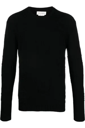 Alexander McQueen Skull-jacquard cotton jumper
