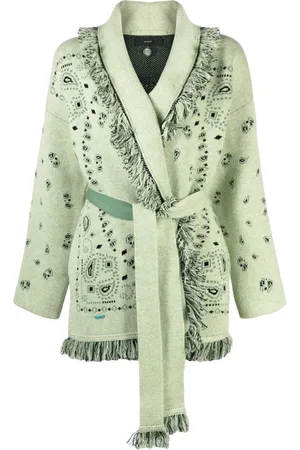 Alanui Icon bandana-jacquard cashmere cardigan