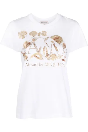 Alexander McQueen Dutch Flower Logo cotton T-shirt
