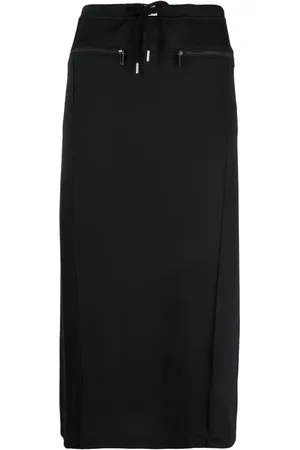 Courrèges Logo-patch track midi skirt