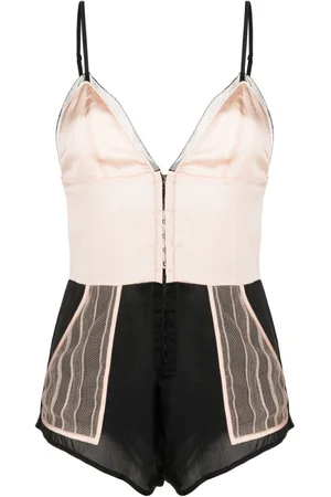 Kiki de Montparnasse Panelled lace-detail romper
