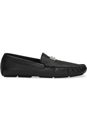 Dolce & Gabbana Logo-plaque leather loafers