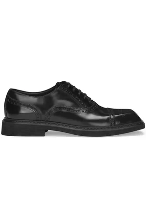 Dolce & Gabbana Square-toe leather Derby shoes