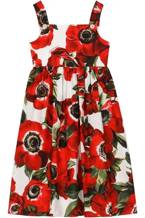 Dolce & Gabbana Anemone-print midi dress