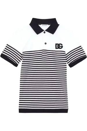 Dolce & Gabbana Striped cotton polo shirt
