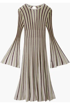 Stella McCartney Lurex-detail striped maxi dress