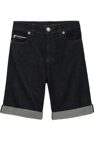 Dolce & Gabbana Logo-patch denim Bermuda shorts