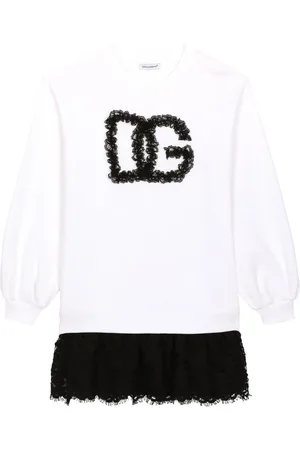 Dolce & Gabbana Logo-embellished lace-panel minidress