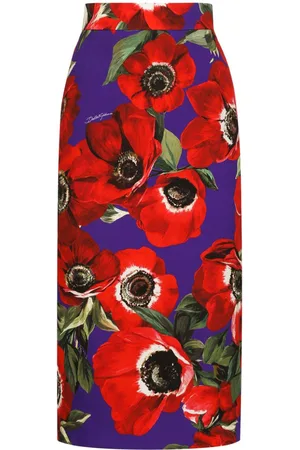Dolce & Gabbana Floral-print pencil skirt