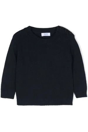 SIOLA Round-neck button-fastening jumper