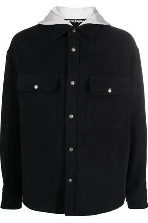 Palm Angels Monogram-print hooded overshirt