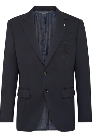 BILLIONAIRE Logo-patch single-breasted blazer