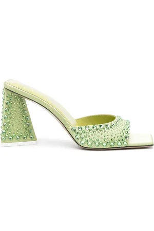 The Attico Mini Devon 85mm rhinestone-embellished mules