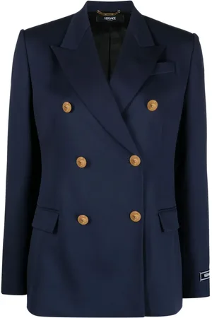VERSACE Medusa Head-buttons wool blazer