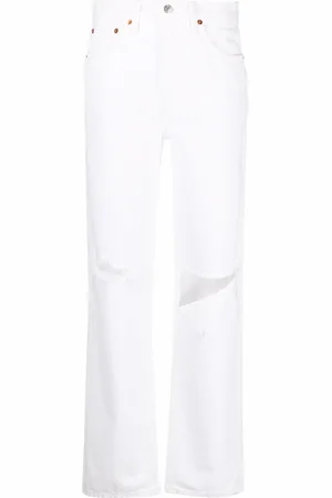 RE/DONE Pipe high-waist straight jeans