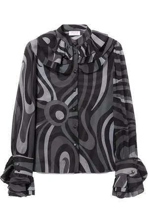 Puccini Marmo-print silk shirt