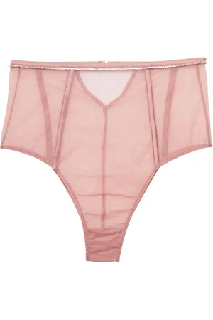 FLEUR DU MAL Brilliant high-waist cheeky briefs