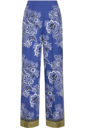 Etro Bandana-print straight-leg silk trousers