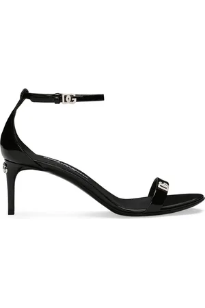 Dolce & Gabbana Logo-plaque patent-leather sandals